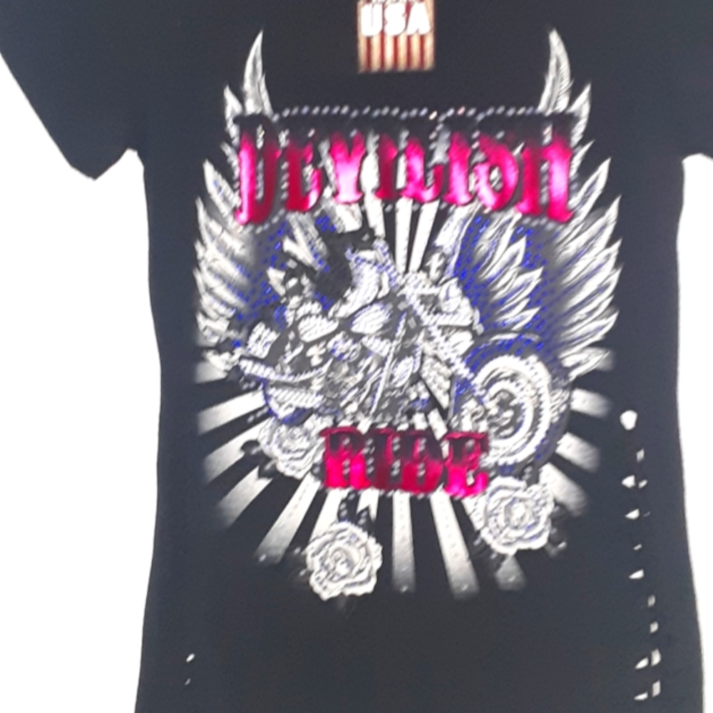 Black motorcycle tshirt